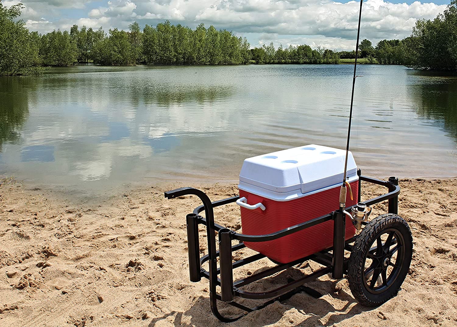 Beach fishing cart